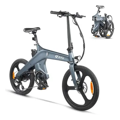 DYU T1 Electric Bike, 20'' E-Bike, 250W Folding Speed Gears