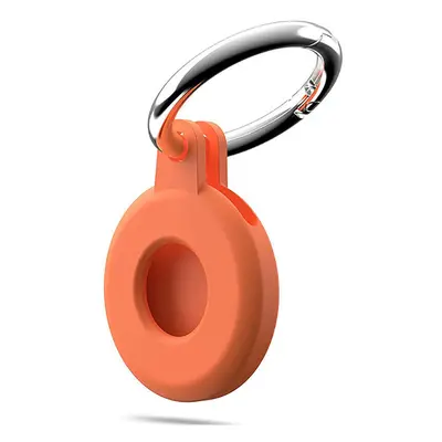 (Orange) Airtags Liquid Silicone Protective Sleeve Locator Tracker Anti-lost Keychain