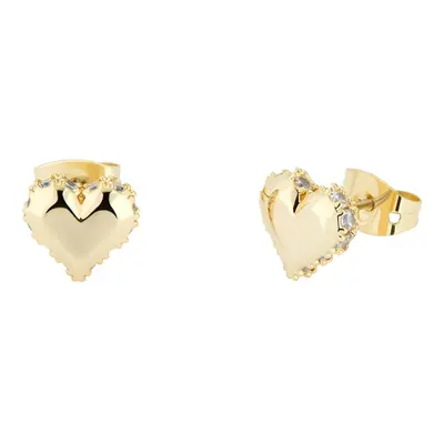 Ted Baker Sersy Sparkle Heart Stud Earrings For Women (Gold Tone/Crystal)