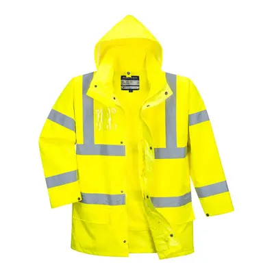 (L, Yellow) Portwest Mens Essential In Hi-Vis Jacket