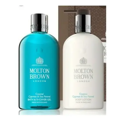 Molton Brown Coastal Cypress Body Wash & Body Lotion 300ml Set Unboxed