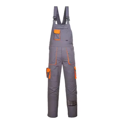 (4XL, Grey) Portwest Mens Texo Contrast Bib And Brace Overall