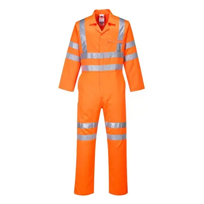 (XS R, Orange) Portwest Unisex Adult Service Polycotton Hi-Vis Overalls