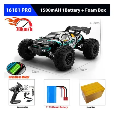 (as the picture, pro A blue) 4x4 Remote Control Car 16101pro/16102pro Brushless 4wd 70km/h 2.4g 