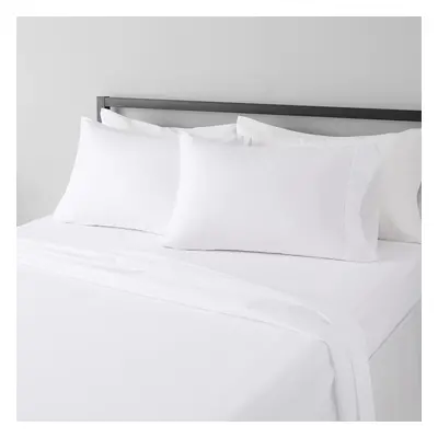 Amazon Basics Lightweight Super Soft Easy Care Microfiber 4-Piece Bed Sheet Set with 14-Inch Dee