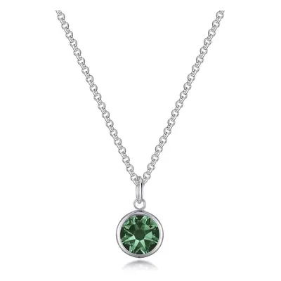 Green Crystal Necklace Created with Swarovski Crystals