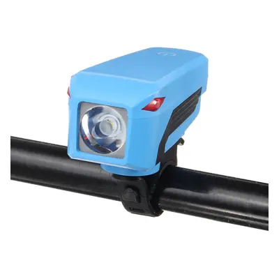 (Blue Black) 350LM T6 Bike Light Headlights USB Charging Live Hhorn Bells Touch