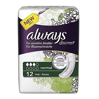 Always Discreet Normal Incontinence Pads - Pack of (3 x 12)