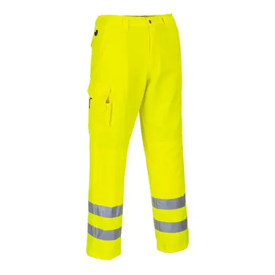 (XL R, Yellow) Portwest Mens Hi-Vis Work Trousers