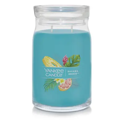 Yankee Candle Bahama Breeze Scented Signature 20oz Large Jar 2Wick Candle Over Hours of Burn Tim