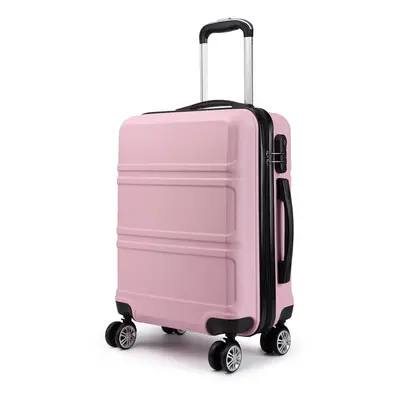 (20 inch Pink) 20/24/28 ABS Hard Shell Luggage Travel Suitcase Wheels Spinner Or Pieces With TSA