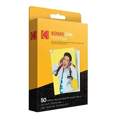 Kodak 2"x3" Premium Zink Photo Paper (50 Sheets) Compatible with Kodak Smile, Kodak Step, PRINTO