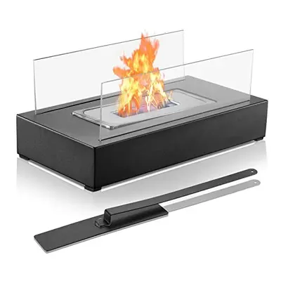 Tabletop Fireplace Bioethanol Fireplace Bio Ethanol Table Top Fire Pit with Side Glass Portable 