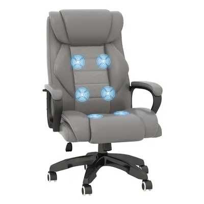 Vinsetto High Back Points Vibration Massage Executive Office Chair, Grey