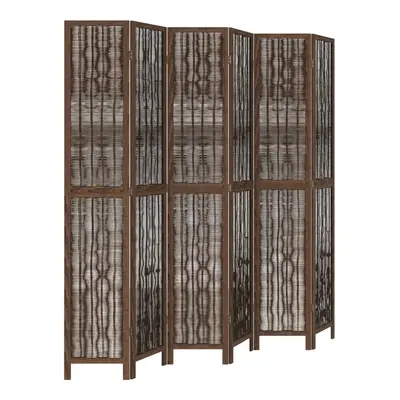 (40 x cm/ piece) vidaXL Room Divider Panel Room Privacy Screen Dark Brown Solid Wood Paulownia