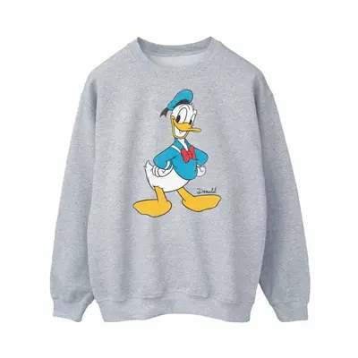 (XL, Sports Grey) Disney Mens Classic Donald Duck Sweatshirt