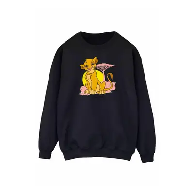 (M, Black) Disney Womens/Ladies The Lion King Simba Pastel Sweatshirt