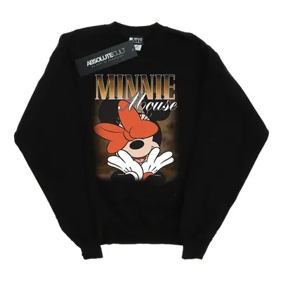 (S, Black) Disney Womens/Ladies Minnie Mouse Bow Montage Sweatshirt