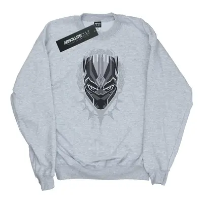 (S, Heather Grey) Marvel Womens/Ladies Black Panther Head Sweatshirt