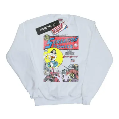 (XXL, White) DC Comics Womens/Ladies Wonder Woman Sensation Comics Issue Cover Sweatshirt