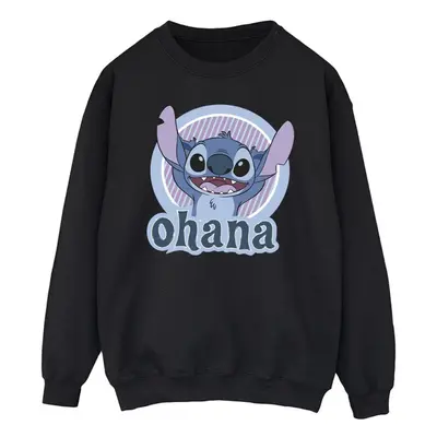 (XXL, Black) Disney Mens Lilo And Stitch Ohana Circle Sweatshirt