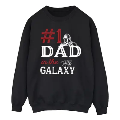 (M, Black) Star Wars Mens Mandalorian Number One Dad Sweatshirt