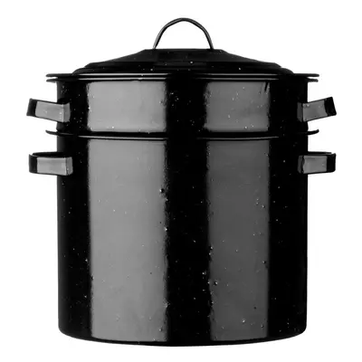 Pasta Pot Black Speckled Enamel/Lid