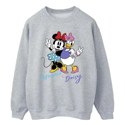 (L, Sports Grey) Disney Mens Minnie Mouse And Daisy Sweatshirt