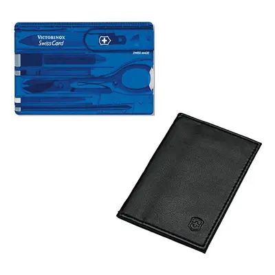 (blue) Victorinox Swiss Card & pouch - manicure Swisscard kit - various colours