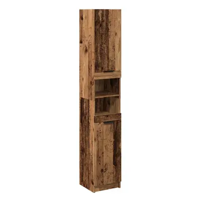 (old wood) vidaXL Bathroom Cabinet Washroom Storage Cabinet Cupboard Engineered Wood