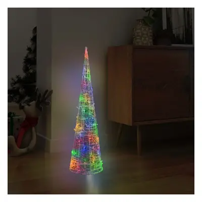 vidaXL Acrylic Decorative Pyramid LED Light Cone Colourful Holiday Ornament