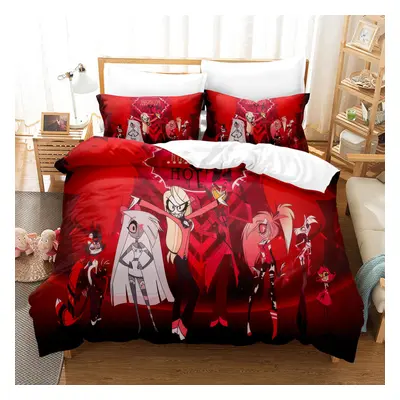 (Style 15, King(220X240CM/3PCS)) Hazbin Hotel Bedding Single Double Duvet Cover UK