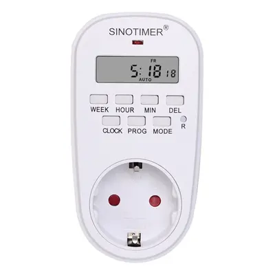 (EU Plug) EU Plug Outlet Electric Digital Socket Timer Plug 220V Time Control Countdown Timer Sw