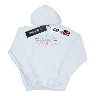 (L, White) Star Wars Mens Lightsaber Logo Hoodie