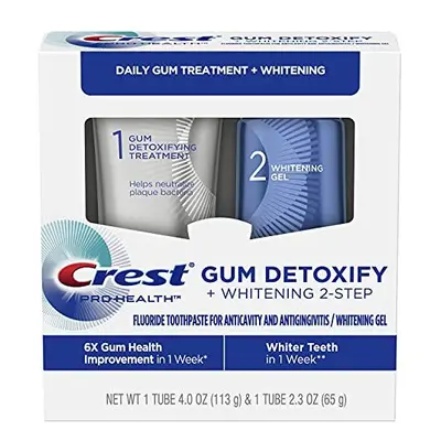 Pro-Health Gum Detoxify Whitening Step Fluoride Toothpaste for Anticavity Whitening Gel 4.0 and 