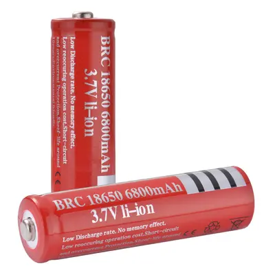 (10 Pcs Batteries) Model Ultro High Drain 20A Flat Raise Head Top 3.7V Li-ion Battery 6800mAh To