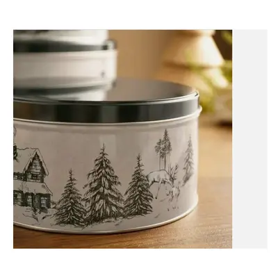 Winter Spruce Cake Tins perfect for keeping your baked goods or fresh