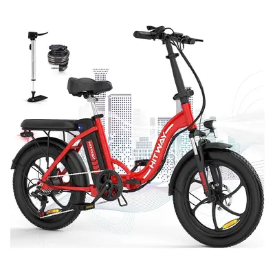 HITWAY Electric Bike,20" Ebikes, up 90KM Fold Bike Citybike MT Bicycle