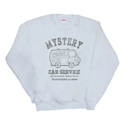 (M, White) Scooby Doo Mens Mystery Car Service Sweatshirt