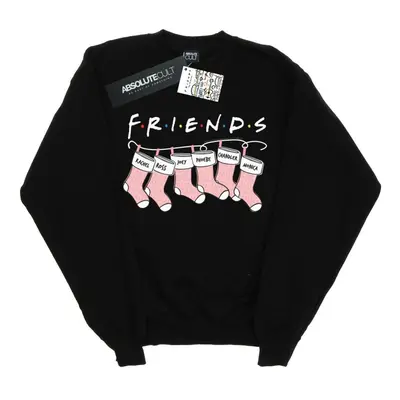 (XL, Black) Friends Womens/Ladies Christmas Stocking Logo Sweatshirt