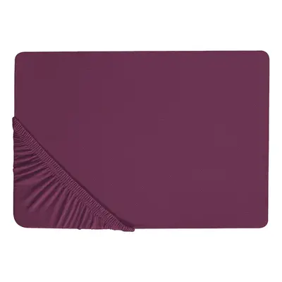 Cotton Fitted Sheet x cm Burgundy JANBU