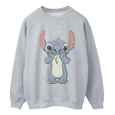 (M, Sports Grey) Disney Womens/Ladies Lilo And Stitch Big Print Sweatshirt