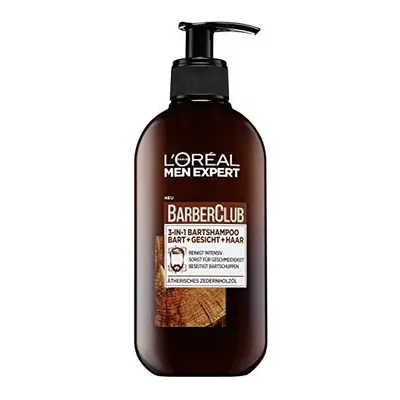 L'OrÃ©al Men Expert Barber Club 3-in-1 Beard Shampoo, Daily Beard Care Cleans Gentle Disinfected