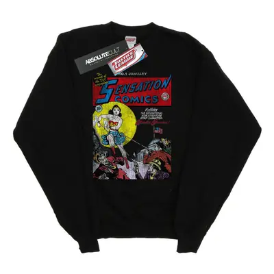 (XL, Black) DC Comics Womens/Ladies Wonder Woman Sensation Comics Issue Cover Sweatshirt