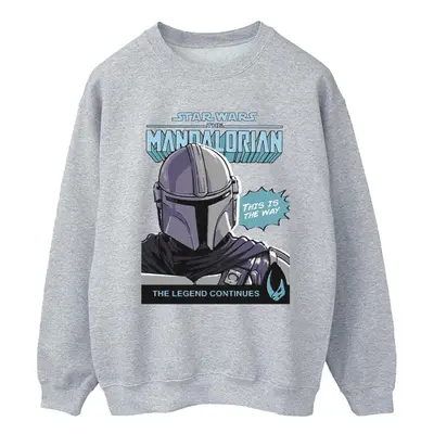 (XXL, Sports Grey) Star Wars The Mandalorian Mens Mando Comic Cover Sweatshirt