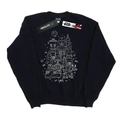 (M, Navy Blue) Star Wars Mens Empire Christmas Sweatshirt