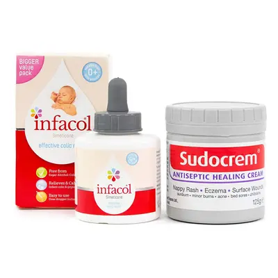 Infacol & Sudocrem New Born Bundle | Includes Infacol Colic Drops 85ml + Sudocrem Antiseptic Hea