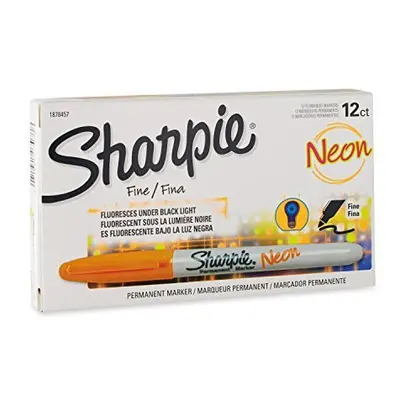 Sharpie Neon Fine Point Permanent Markers, Neon Orange Markers