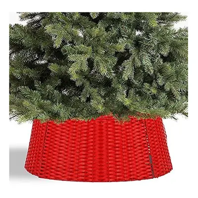 Large 60cm Round Rattan Wicker Tree Skirt Stand - Xmas Stand Cover | Long Lasting Traditional De