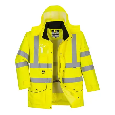 (3XL, Yellow) Portwest Mens Hi-Vis In Traffic Jacket